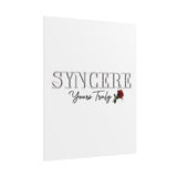 Rolled Poster — "Syncere Yours Truly" Minimal Rose Typography Print