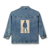 Denim Jacket — Women's Vintage-Style Back Patch Jean Jacket