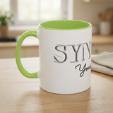 Syncerely Yours Truly Ceramic Accent Coffee Mug — Romantic Rose 11/15oz