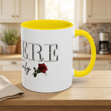 Syncerely Yours Truly Ceramic Accent Coffee Mug — Romantic Rose 11/15oz