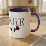 Syncerely Yours Truly Ceramic Accent Coffee Mug — Romantic Rose 11/15oz
