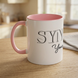 Syncerely Yours Truly Ceramic Accent Coffee Mug — Romantic Rose 11/15oz