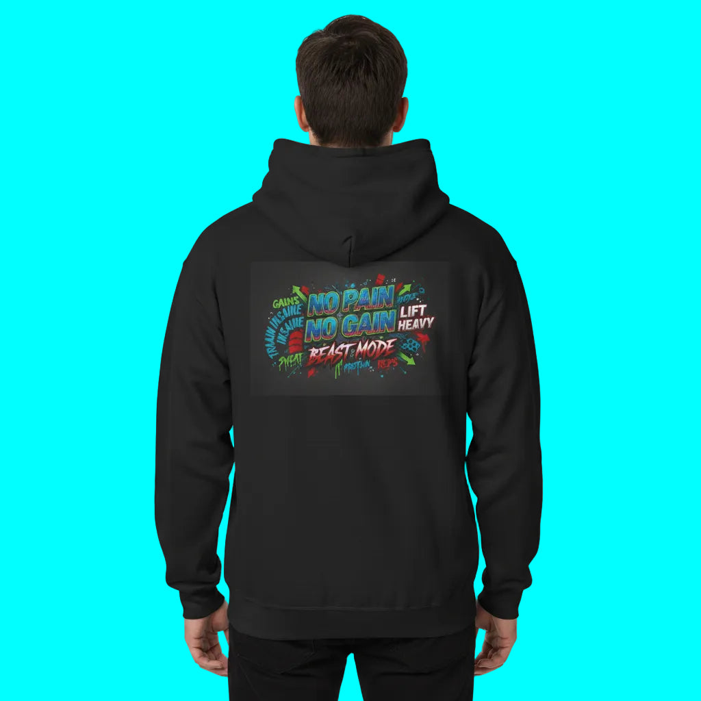 Feel the Burn Fitness Zip Hoodie — Workout Motivation Full-Zip Sweatshirt