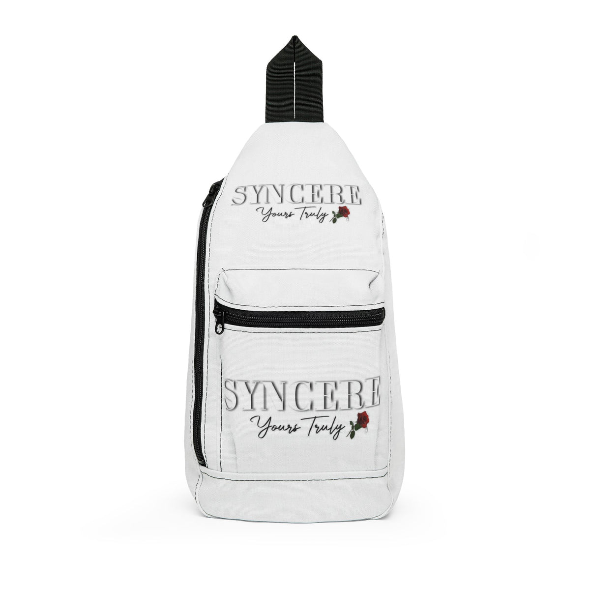 Sling Bag - 'SYN CERE' Signature Crossbody with Rose Accent
