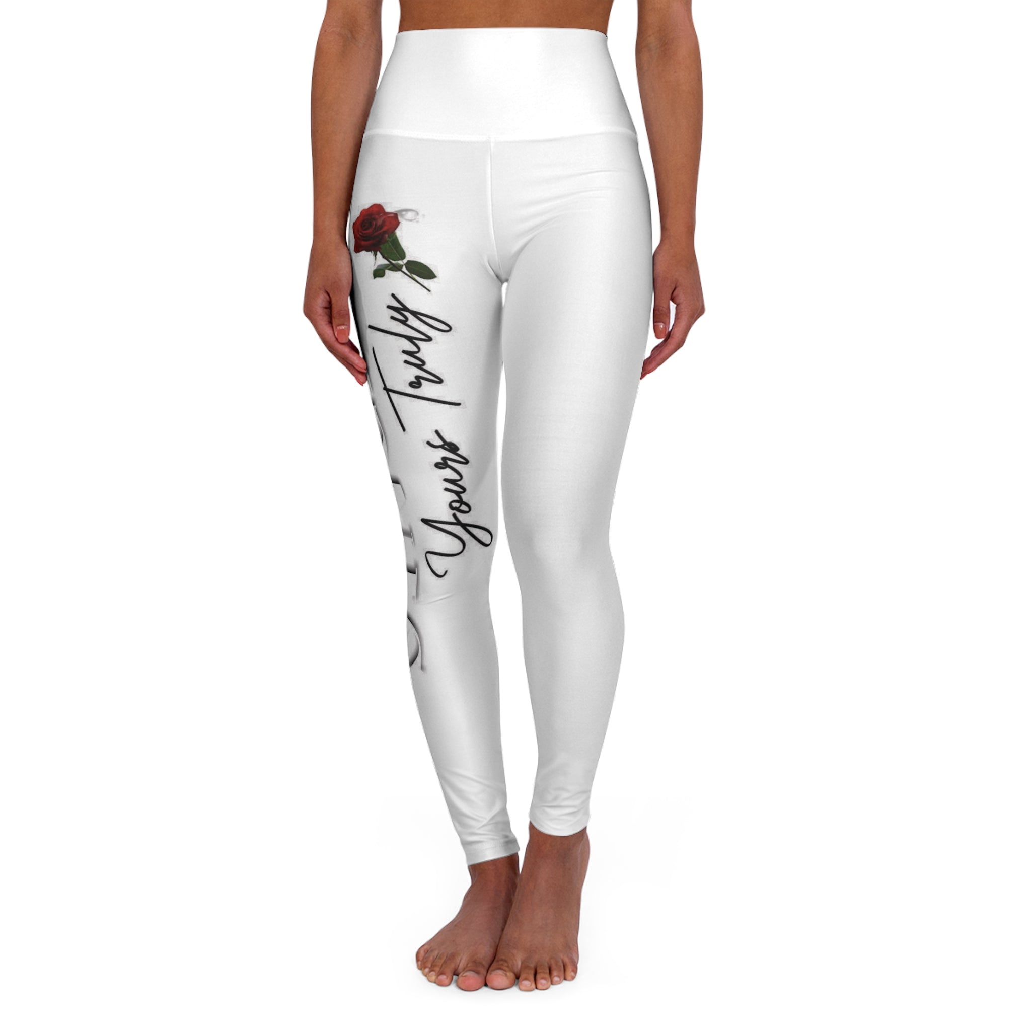 High-Waisted Yoga Leggings — Sexy Workout Mood AOP