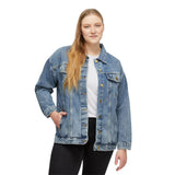 Denim Jacket — Women's Vintage-Style Back Patch Jean Jacket