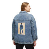 Denim Jacket — Women's Vintage-Style Back Patch Jean Jacket