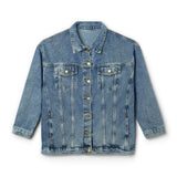 Denim Jacket — Women's Vintage-Style Back Patch Jean Jacket