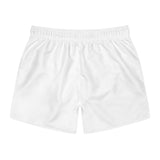 Swim Trunks — 'SINCERE' Script White Swim Shorts