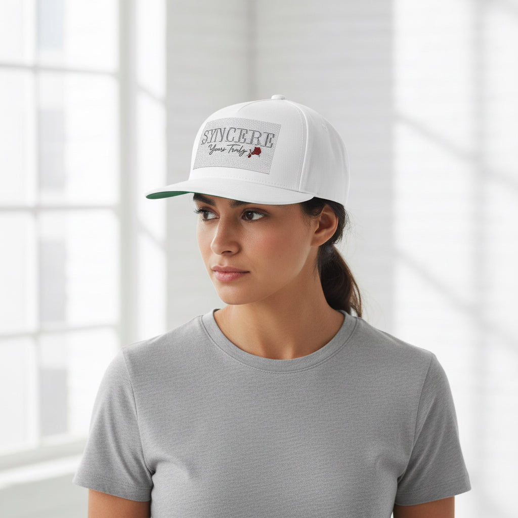 Syncere Streetwear Flat Bill Cap — Embroidered Urban Snapback
