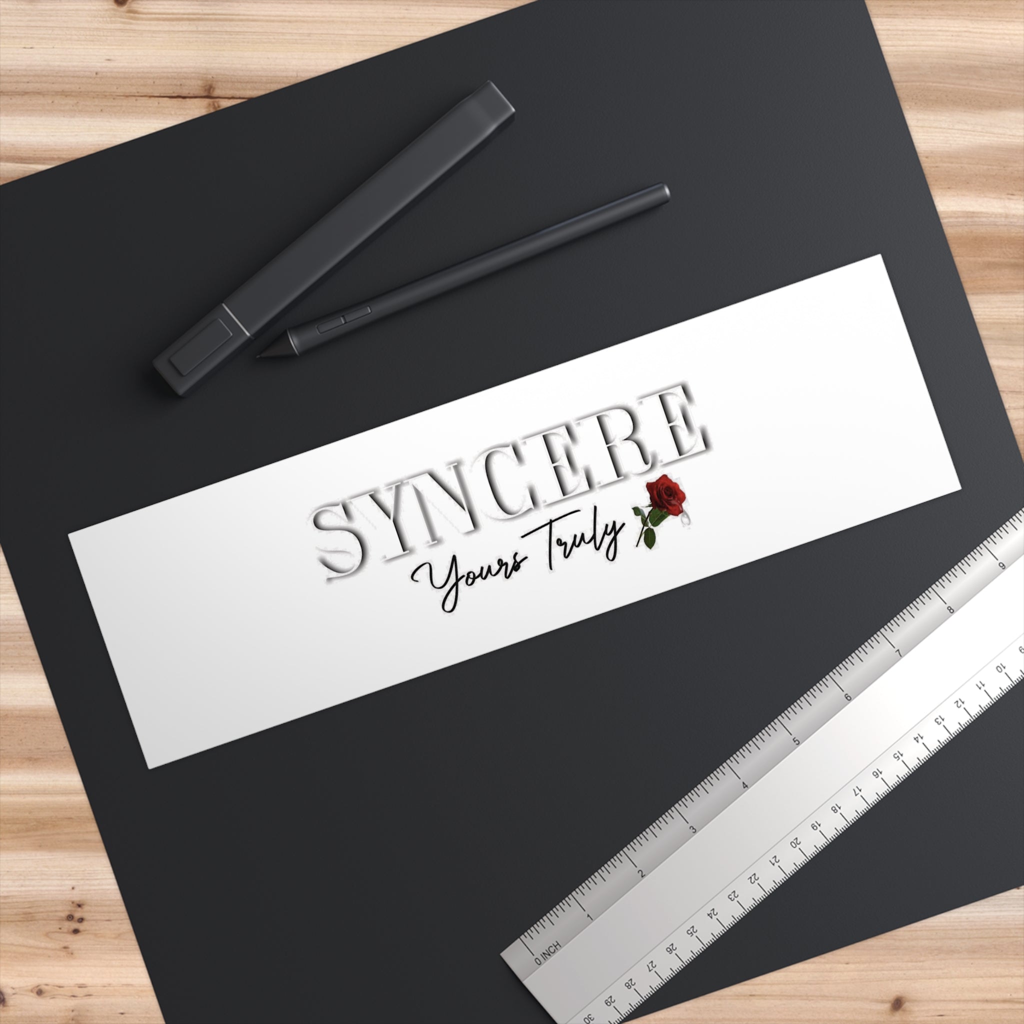 Synceré 'Yours Truly' Decorative Bumper Sticker