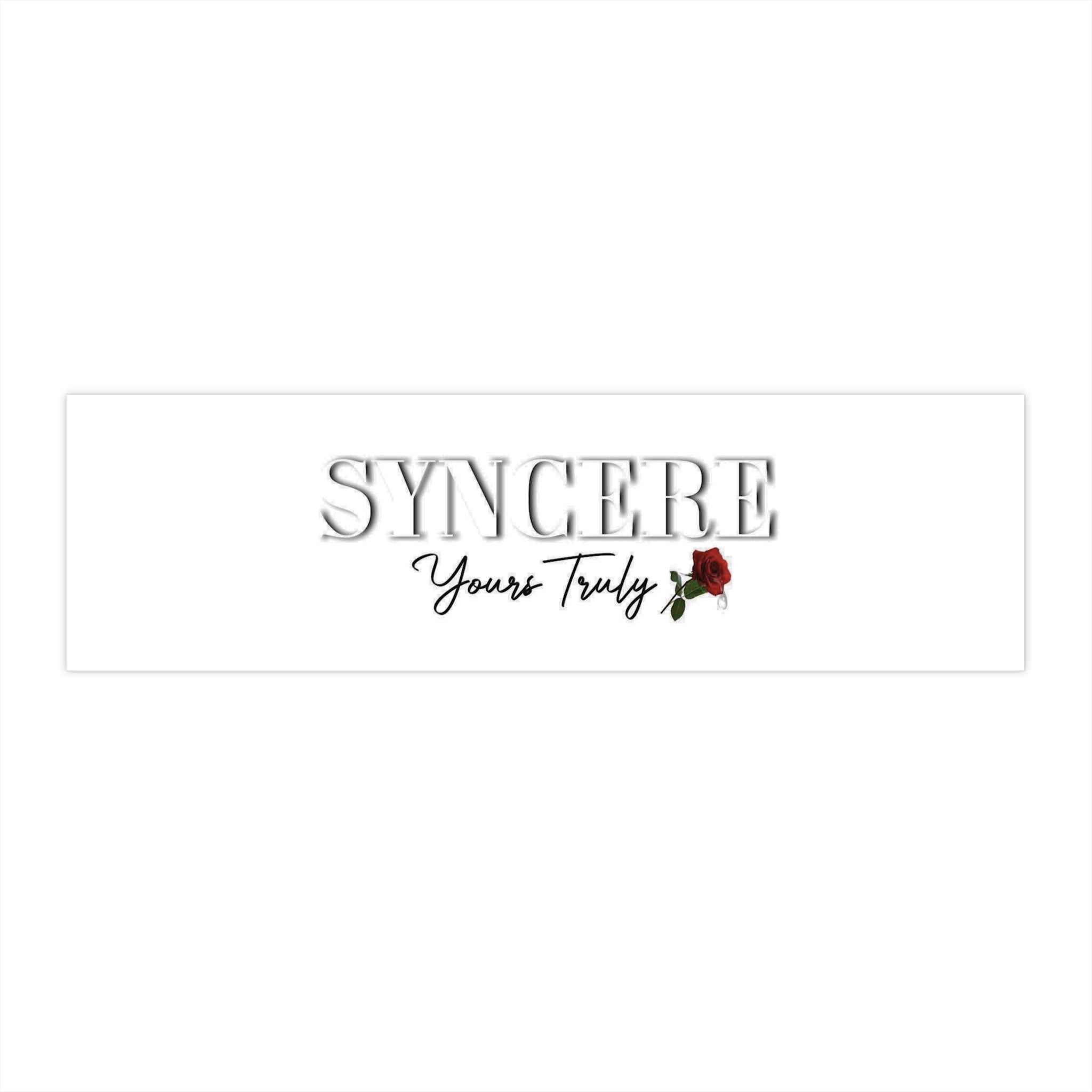 Synceré 'Yours Truly' Decorative Bumper Sticker