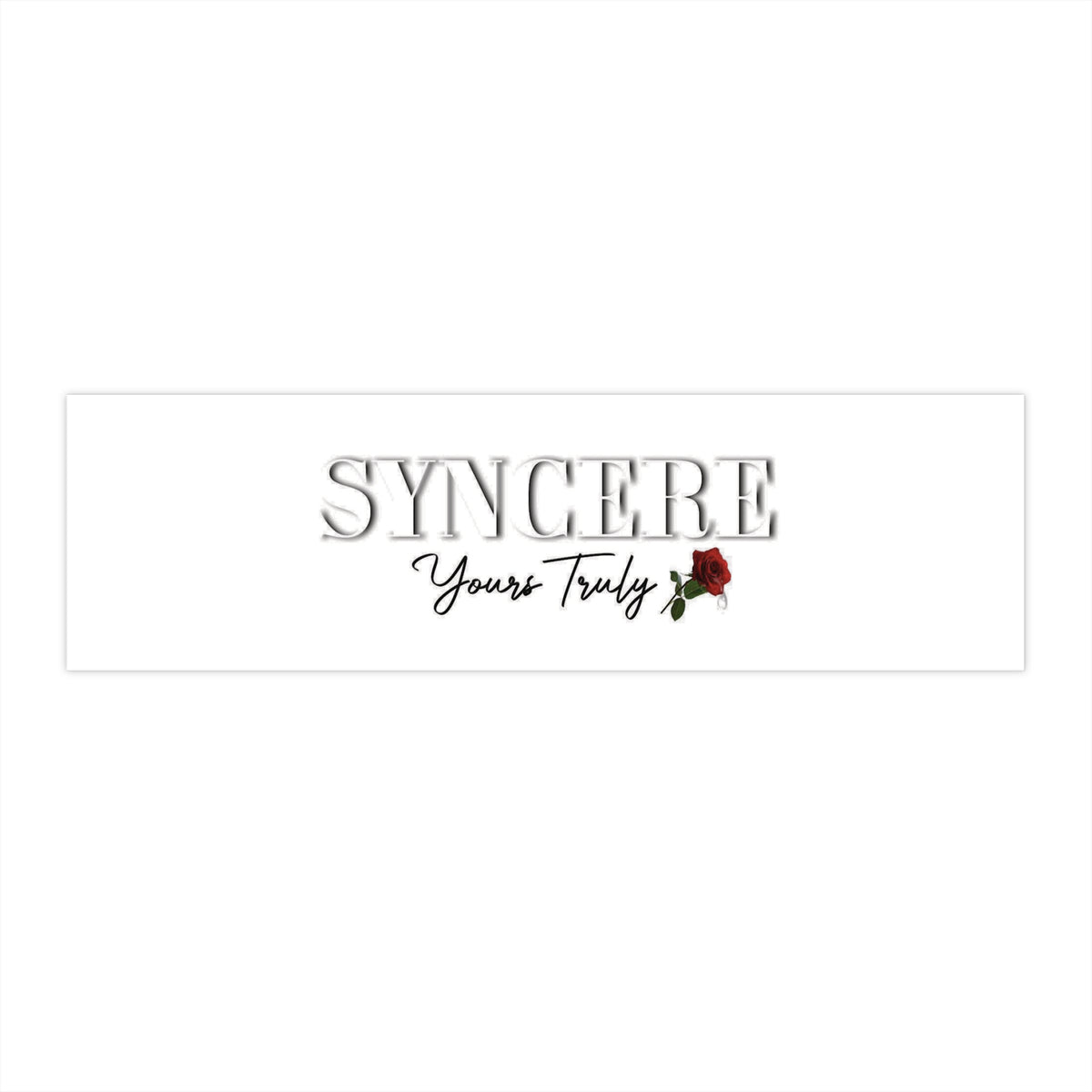 Synceré 'Yours Truly' Decorative Bumper Sticker