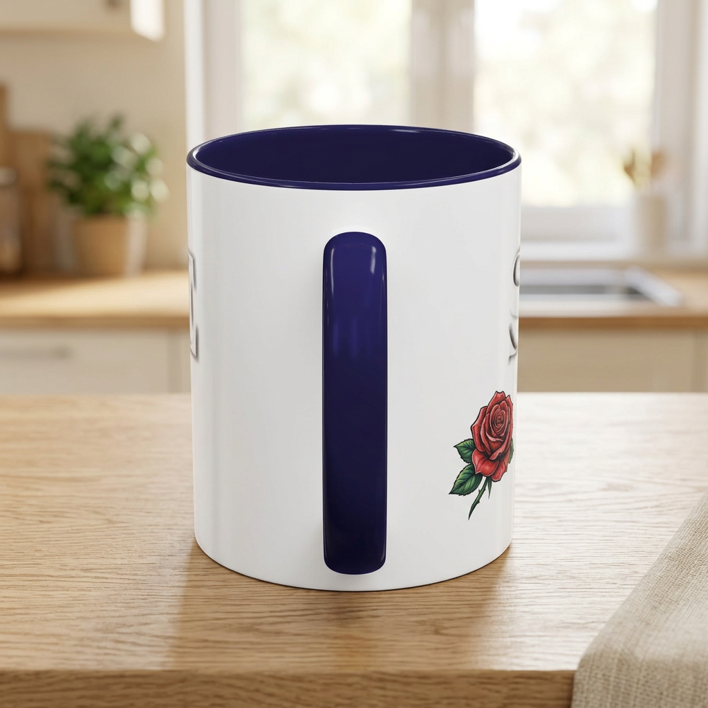 Syncerely Yours Truly Ceramic Accent Coffee Mug — Romantic Rose 11/15oz
