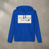 Syncere Yours Truly Hoodie — White Fleece Zip-Up with Rose Graphic
